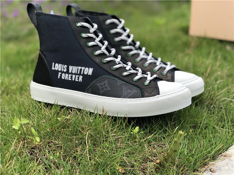 Louis vuitton tattoo sneaker boot High Black(98% Authentic quality)